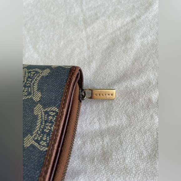 Celine - Denim Compact Bifold Wallet - Vintage - Picture 3 of 9